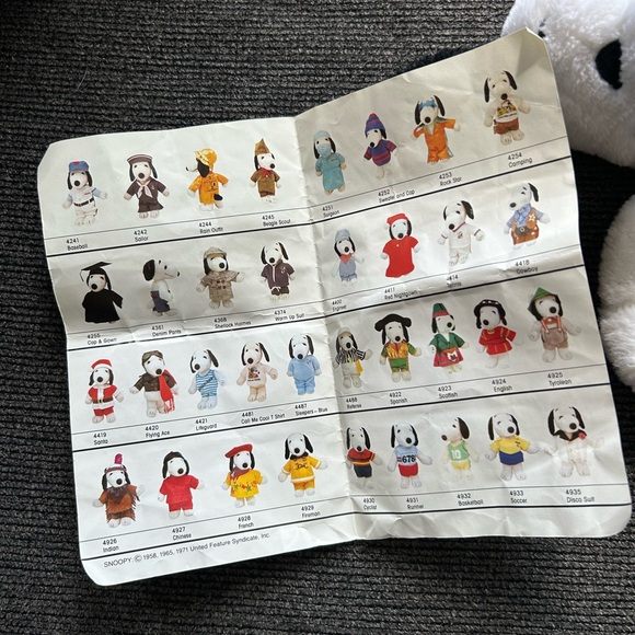 Snoopy | 1950s plush with 5 outfits and carrying case collectible - Picture 5 of 15